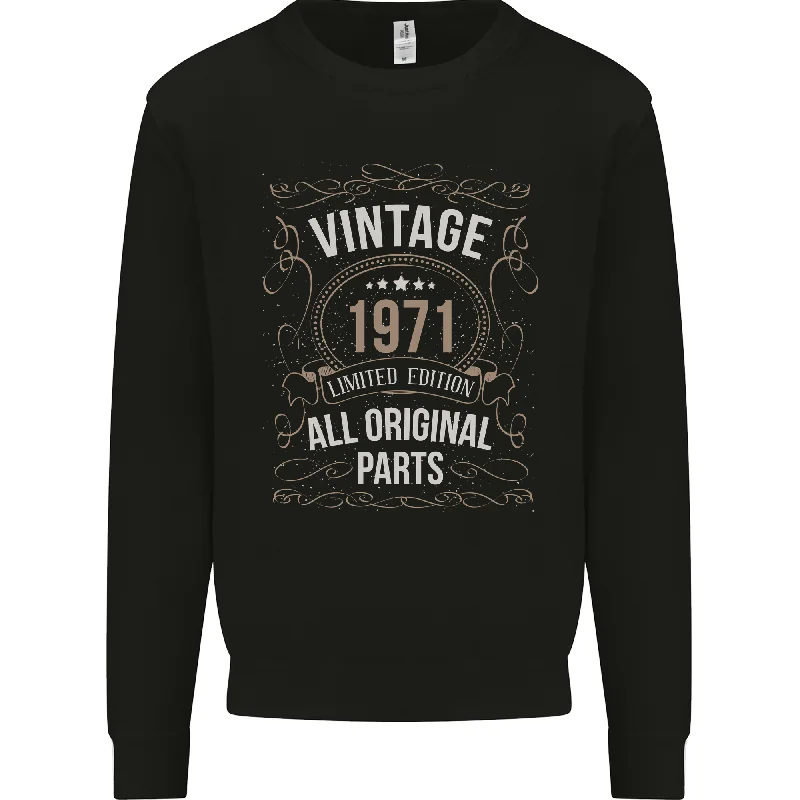 53rd Birthday Limited Edition 1971 Mens Sweatshirt Jumper Hoodie with Earth Tones Natural Calm