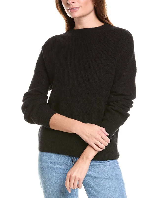 27 Miles Malibu Oversized Recycled Cashmere Sweater Ribbed Striped Patterned