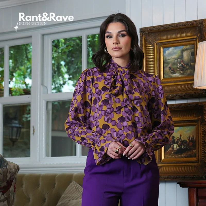 REVA BLOUSE PURPLE Romantic Lace Blouse