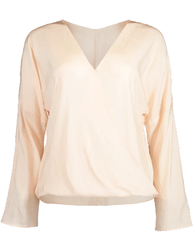 Crossover Blouse Sweetheart Neck Blouse