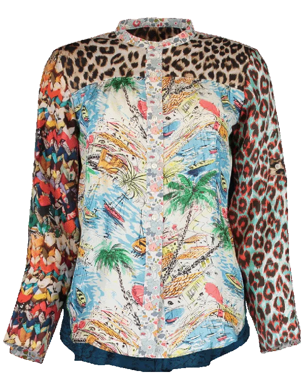 Peace Mix Dolce Vita Blouse Boho Printed Blouse