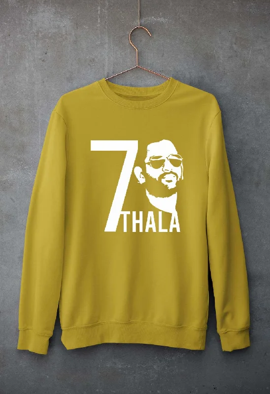 MS Dhoni 07 Thala Unisex Sweatshirt for Men/Women Hoodie with Slim Fit Tailored Modern