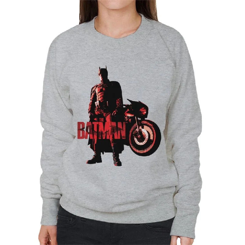 The Batman Red Logo Motorbike Women's Sweatshirt Hoodie with Cuffed Sleeves Snug Secure