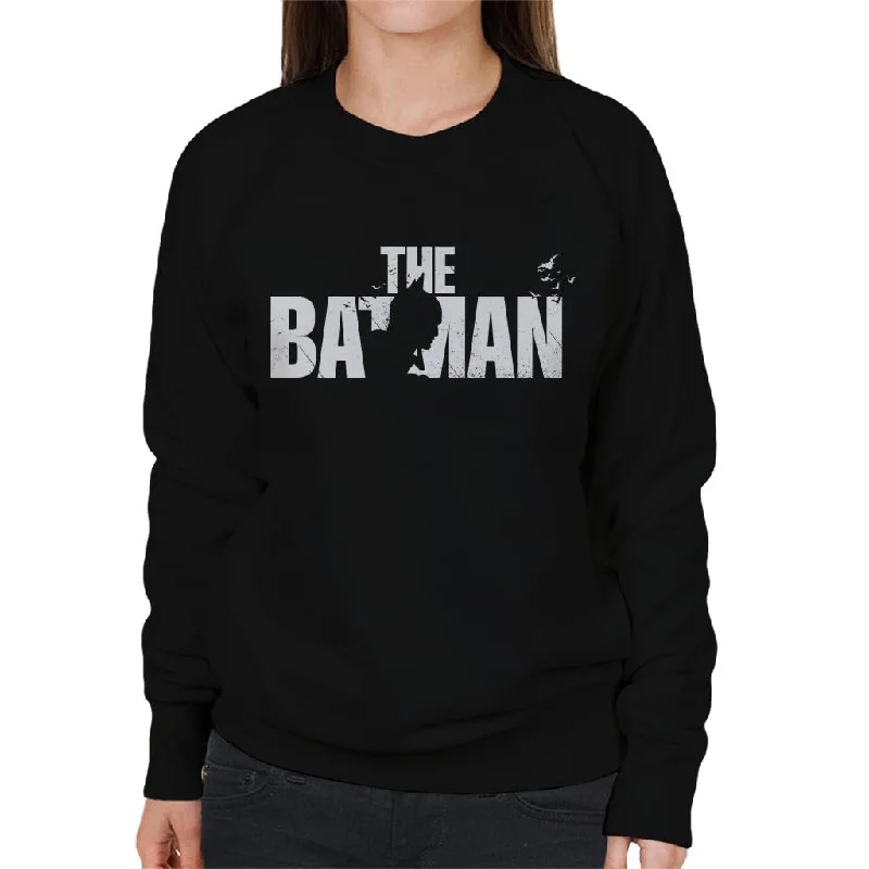 The Batman Silhouette Logo Women's Sweatshirt Zip Hoodie Drawstring Kangaroo Pocket