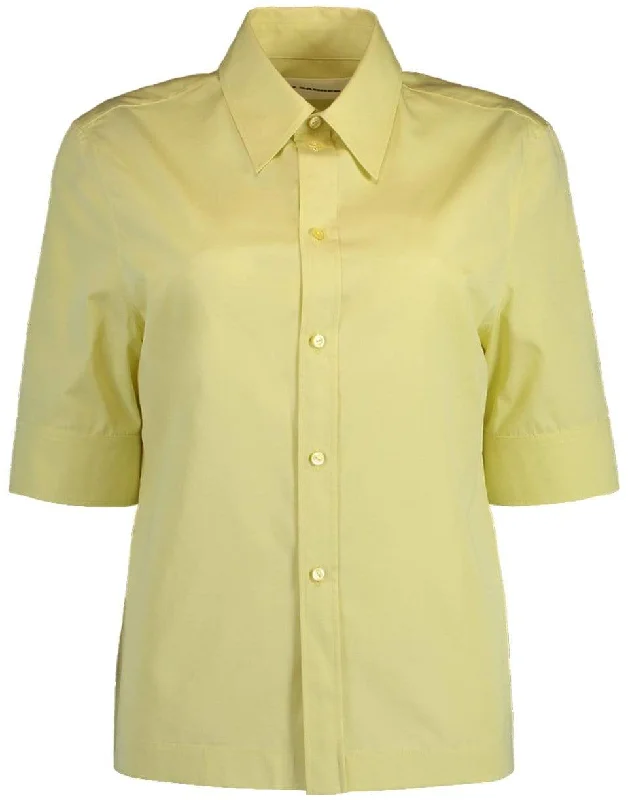 Lime Merle Blouse Ruched Sleeve Blouse