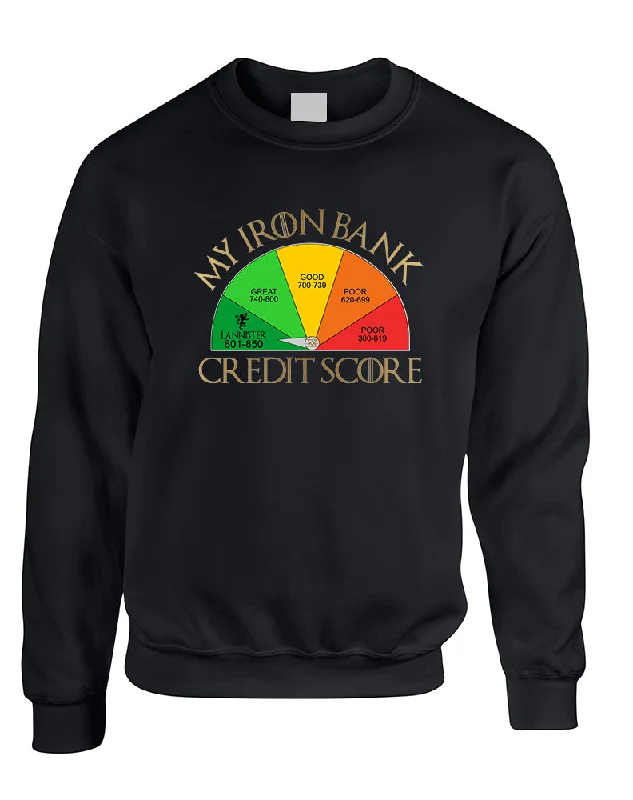 Adult Sweatshirt My Iron Bank Credit Score Lannister Cool Top Hoodie with Oversized Fit Loose Comfortable