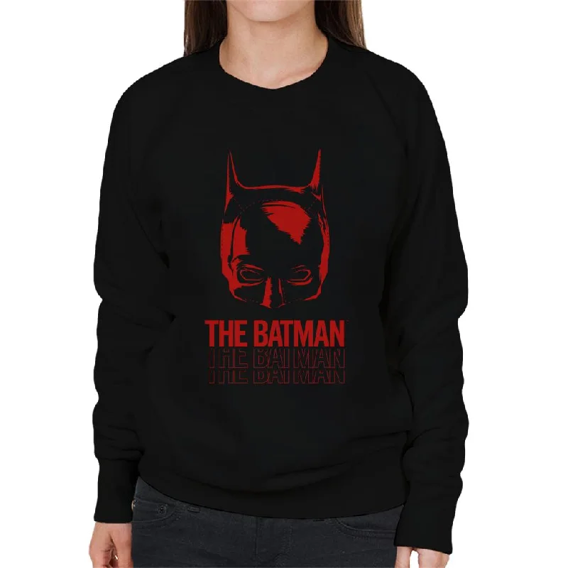 The Batman Red Mask Women's Sweatshirt Hoodie with Contrast Stitching Detailed Premium