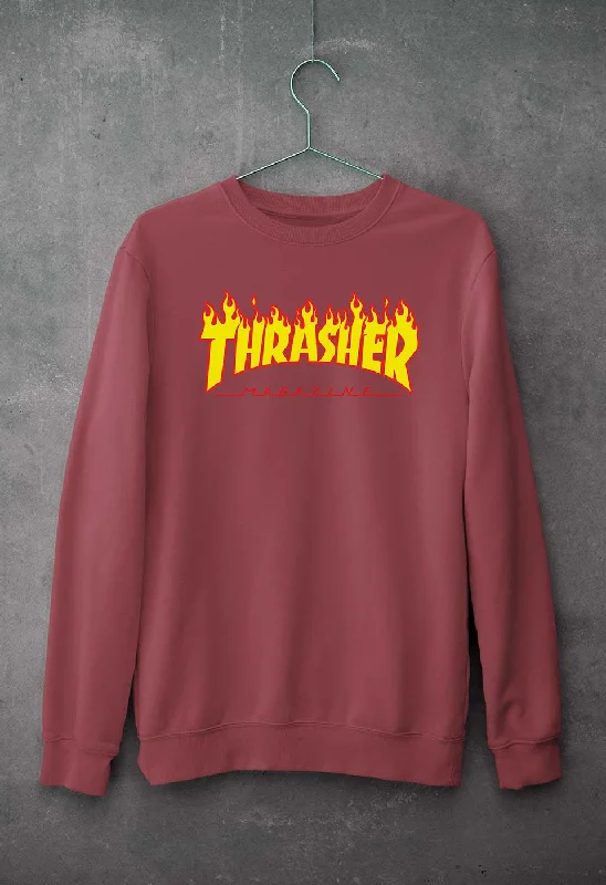 Thrasher Unisex Sweatshirt for Men/Women Hoodie with Hem Drawcord Adjustable Customizable