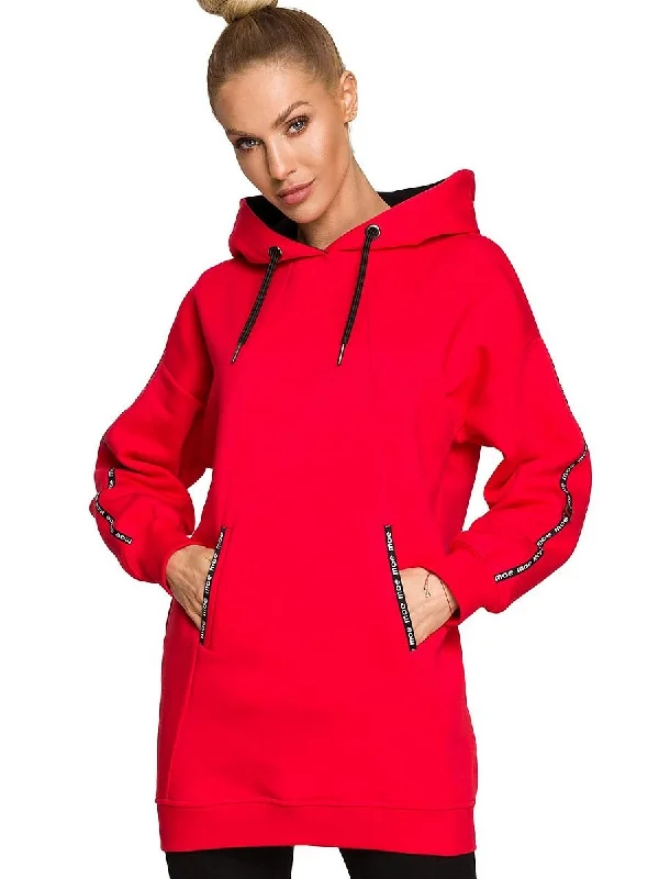 Sweatshirt Moe Hoodie with Elastic Waist Stretchable Comfortable