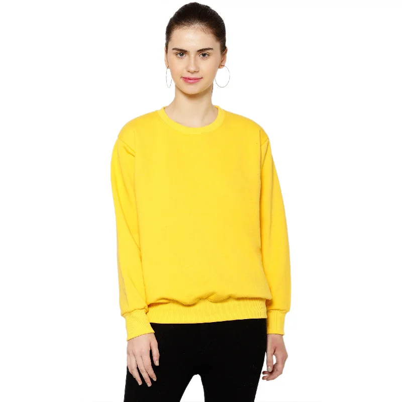 Vimal Jonney Fleece Round Neck Sweatshirt for Women Hoodie with Thumb Holes Functional Cozy