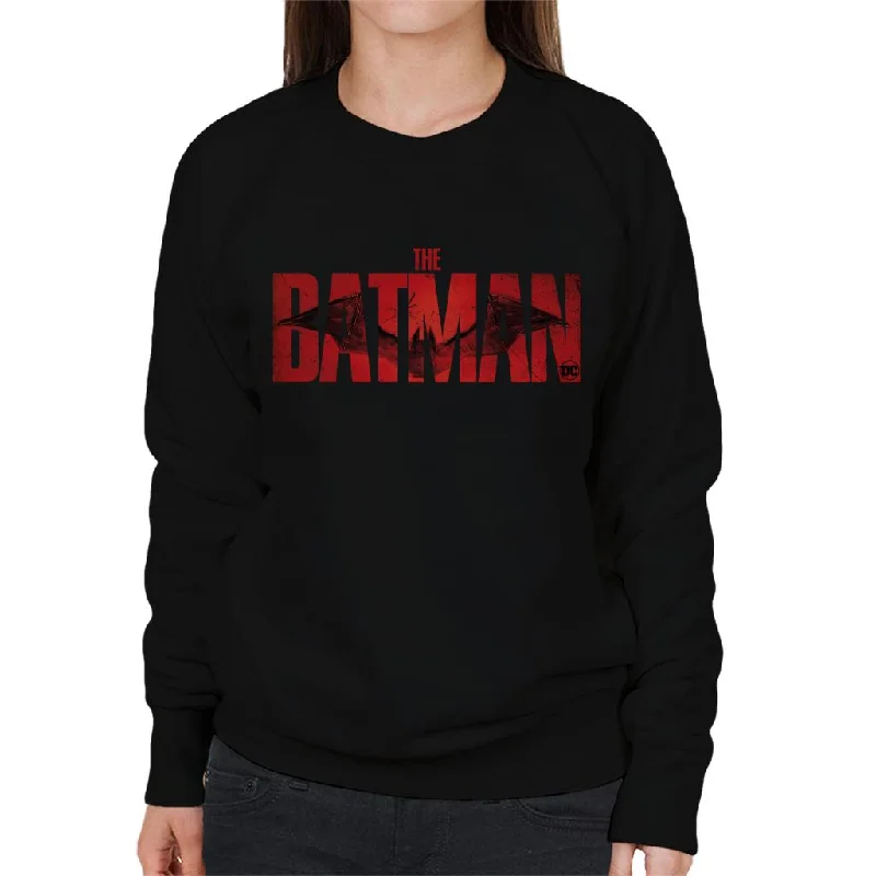 The Batman Red Logo Bat Signal Women's Sweatshirt Hoodie with Drawstring Waist Adjustable Fitted