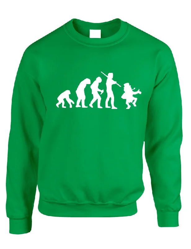 Adult Sweatshirt Irish Evolution Leprechaun St Patrick's Top Hoodie with Tied Waist Feminine Flattering