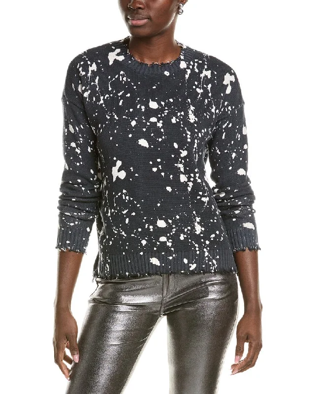 Minnie Rose Splatter Cashmere-Blend Sweater Stylish Fashionable Trendy