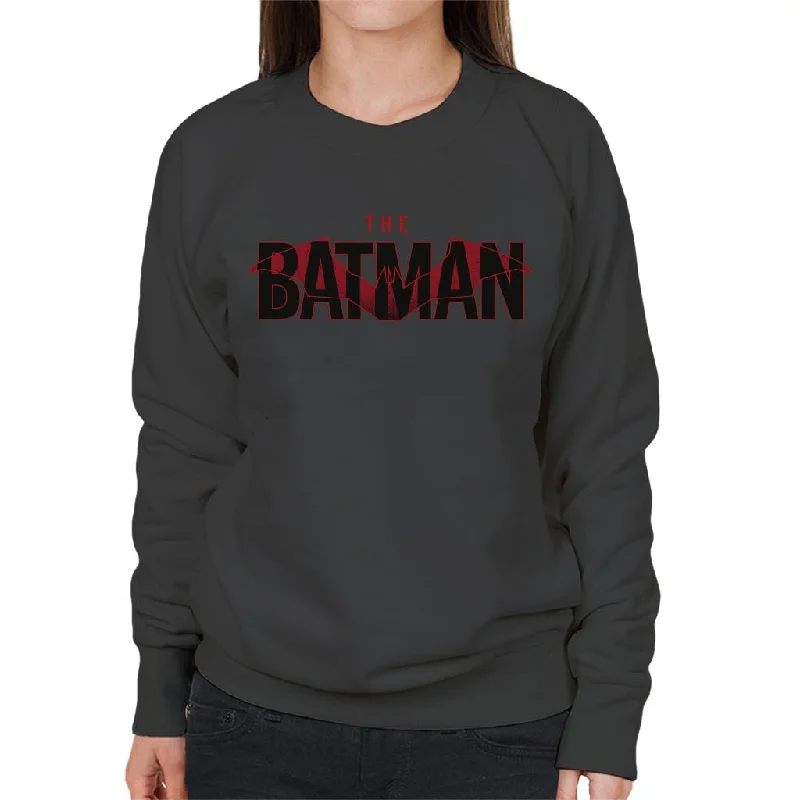 The Batman Red Bat Signal Women's Sweatshirt Hoodie with Rhinestones Sparkly Elegant