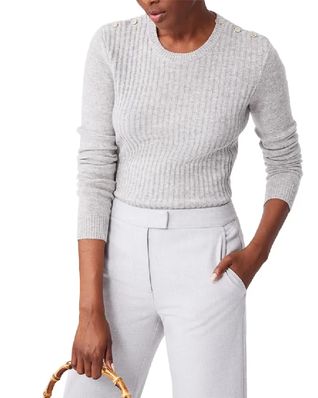 J.McLaughlin Seaspray Cashmere Sweater High Neck Crew Neck V-Neck