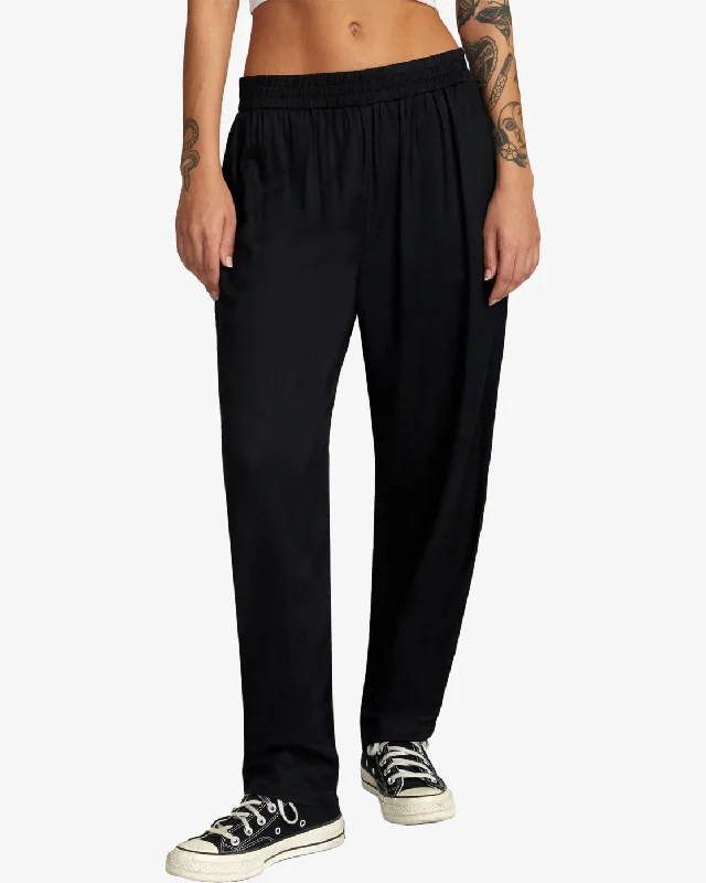 New Yume Beach Pants - Black Casual Drawstring Pants