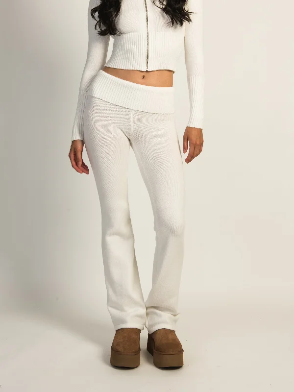 HARLOW BROOKE FLARE PANT - OFF WHITE Classic Straight Pants