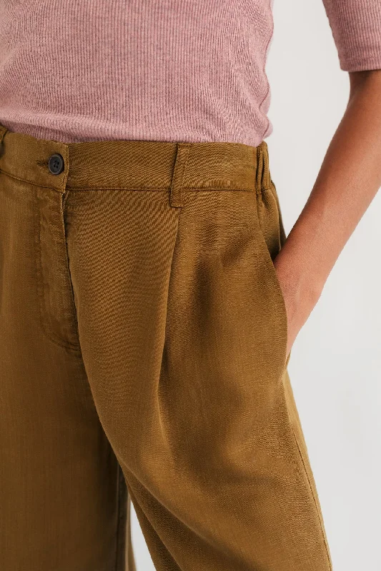 Nanpu Pants Dusty Ochre Elegant Palazzo Trousers