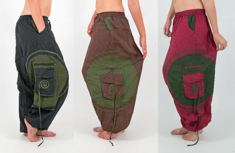 Unisex Spiral Harem Pants Chic Capri Pants