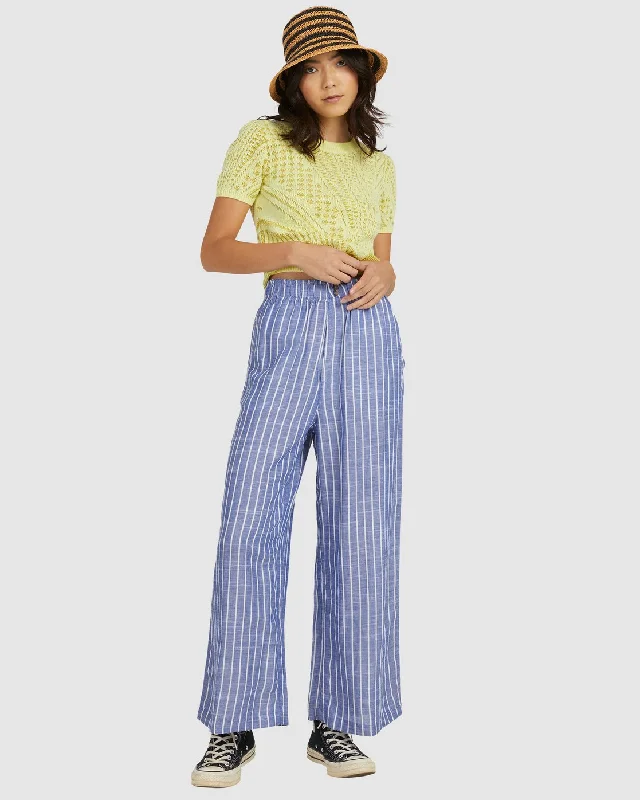 Nautycal Pants - Ultramarine Formal Wide-Leg Pants