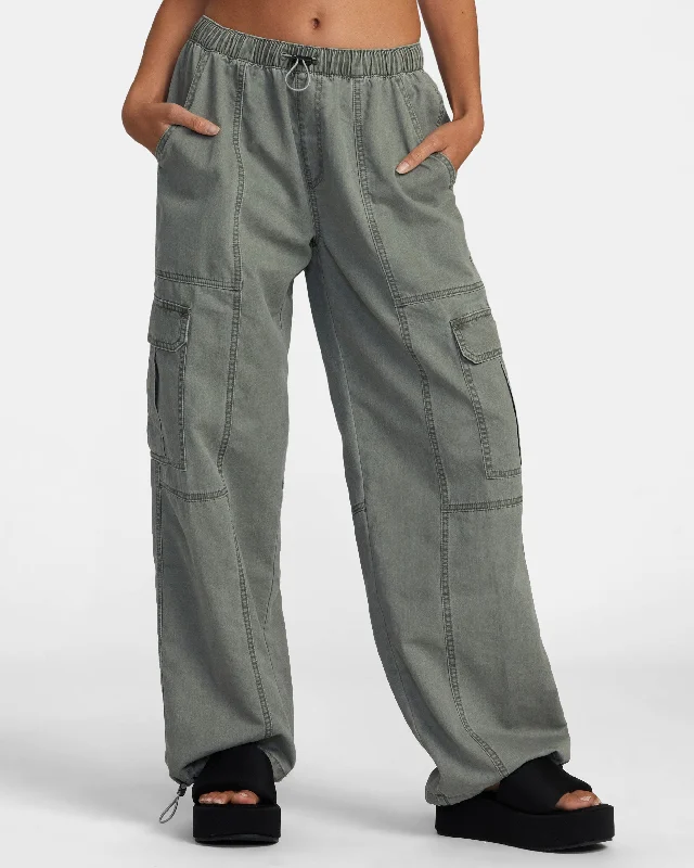 Stowaway Cargo Pants - Olive Cozy Full-Length Pants