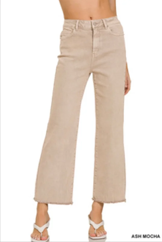 Ash Mocha High Waist Bootcut Pants Trendy Work Pants