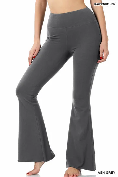 Ash Grey Flare Yoga Pants Trendy Work Pants