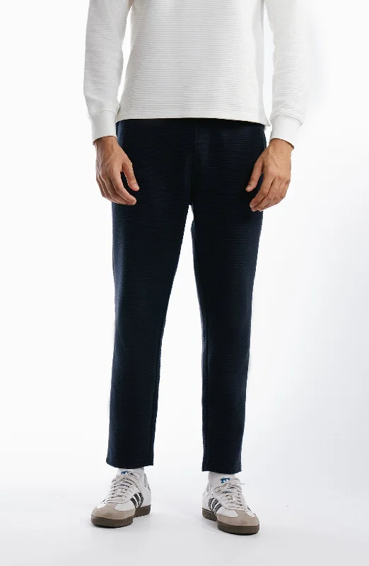 Ottoman Joggers Pants - Navy Blue Relaxed Linen Pants