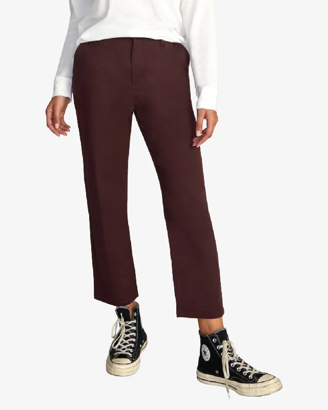 Week-End Stretch Chino Pants - Espresso Casual Plaid Pants