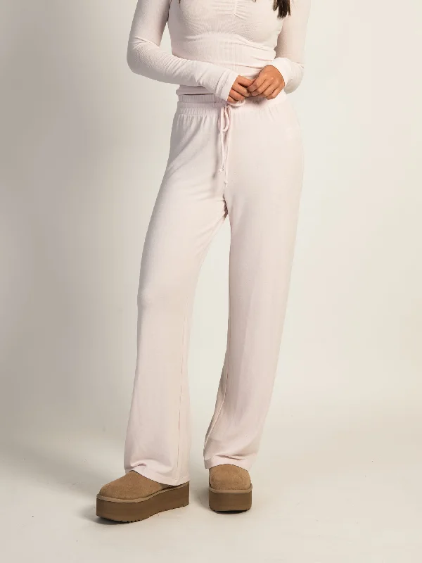 HARLOW MOLLY LOUNGE PANT - BABY PINK Slim-Fit Khaki Pants