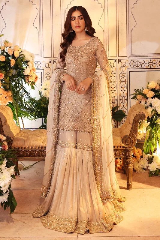 Pakistani Bridal Dress in Gharara Kameez Dupatta Style
