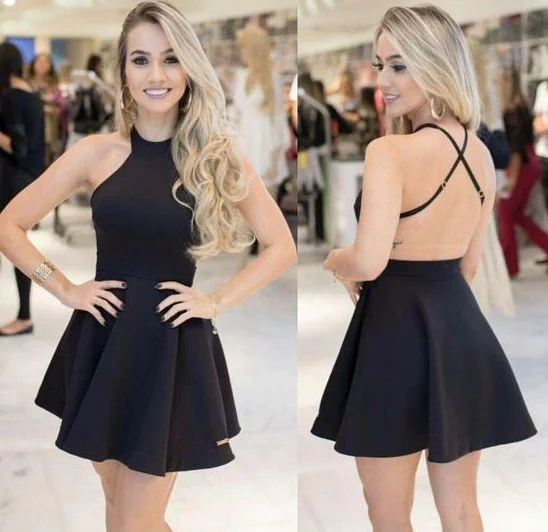 short black homecoming dress C720