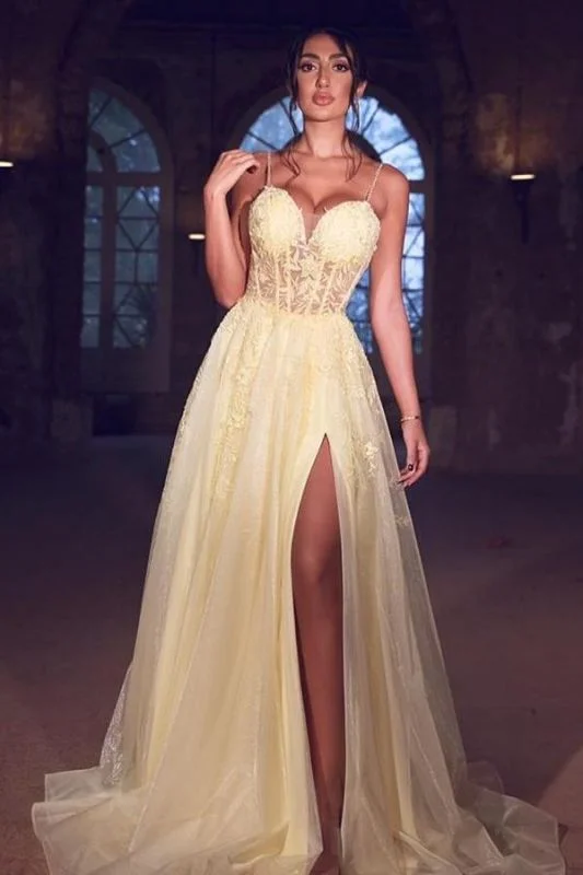 Sweetheart Gorgeous Split Long Evening Prom Dress