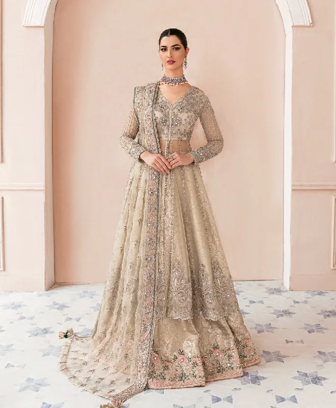 Pakistani Bridal Gown with Lehenga and Dupatta Dress
