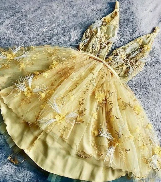 Sweet Short Prom Dresses, A-line V-neck Sleeveless 3D Flowers Homecoming Dress C2211 Sweet Short Prom Dresses, A-line V-neck Sleeveless 3D Flowers Homecoming Dress C2211