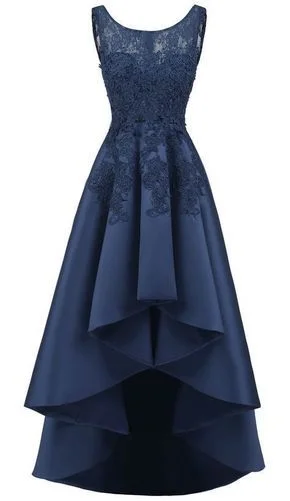 Elegant Appliques Navy Blue Homecoming Dress C587