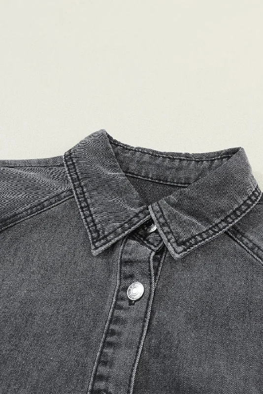Washed Denim A-Line Dress