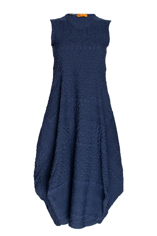Multipanel Dress - Indigo Jacquard 9759