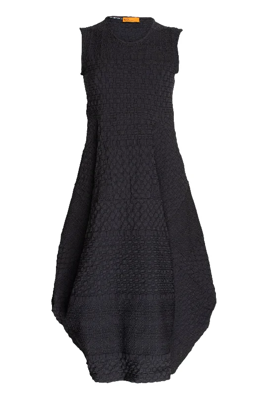 Multipanel Dress - Black Jacquard 9758
