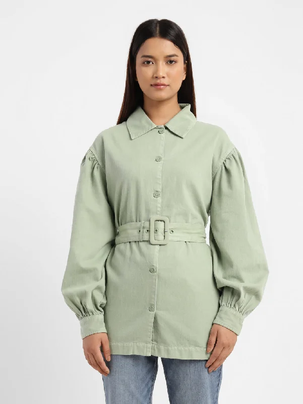 Levi's X Deepika Padukone Balloon Belted Shacket Pastel Color Blouse