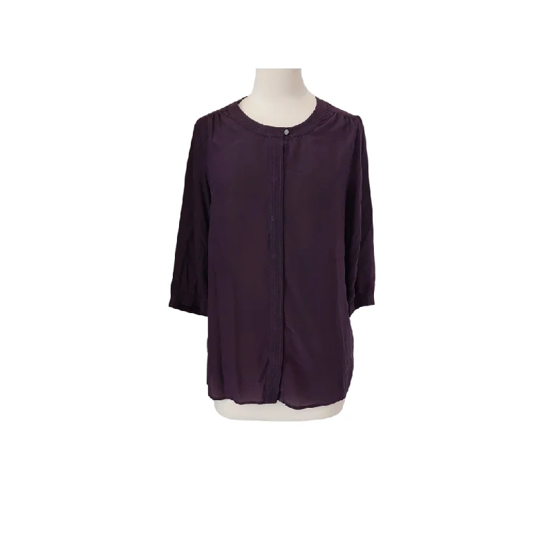 Banana Republic Purple Flat-collar Blouse | Pre Loved | Modern Oversized Blouse