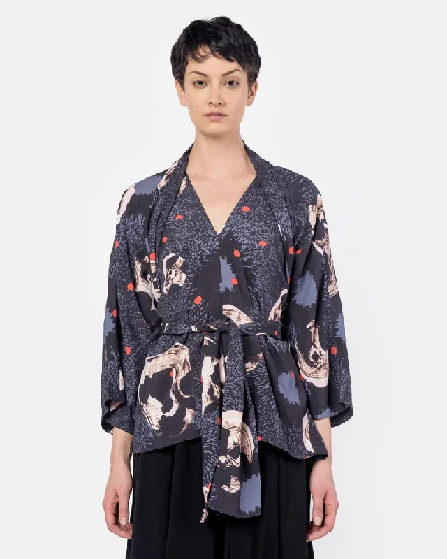Lemon Blouse in Whisk Dark Elegant Office Blouse