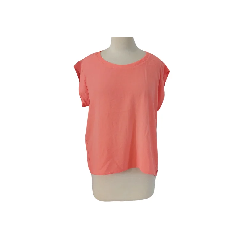 Mango Coral Cap-Sleeves Blouse | Gently Used | Lightweight Floral Blouse