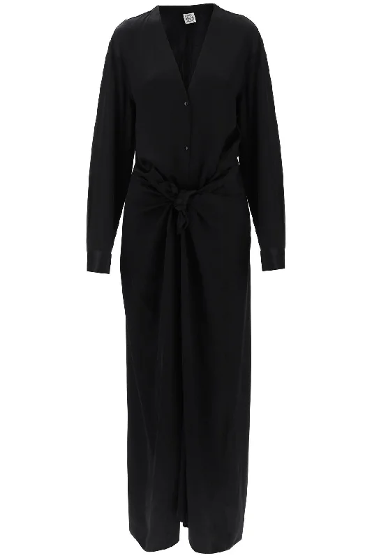 satin blouse with bow detail 242 WRD1730 FB0160 BLACK Satin Long Blouse