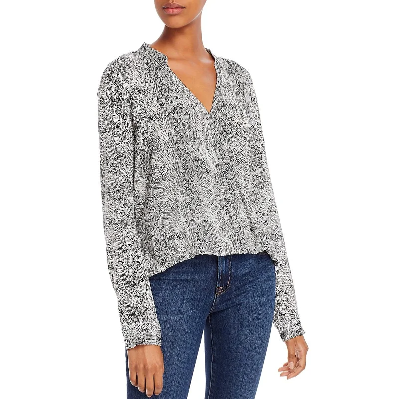 Splendid Womens Blouse Silky Tunic Blouse