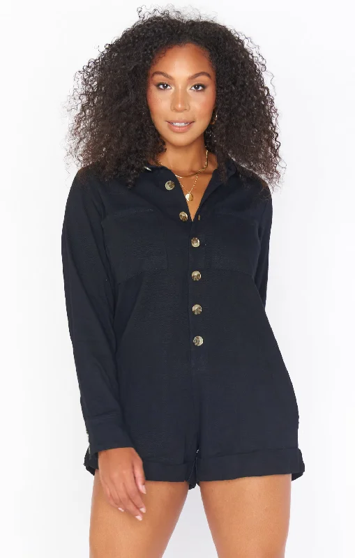 Tegan Jumper ~ Pitch Black Solid Print Embellished