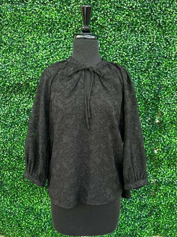 Sheer Sleeve Blouse Oversized Silk Blouse