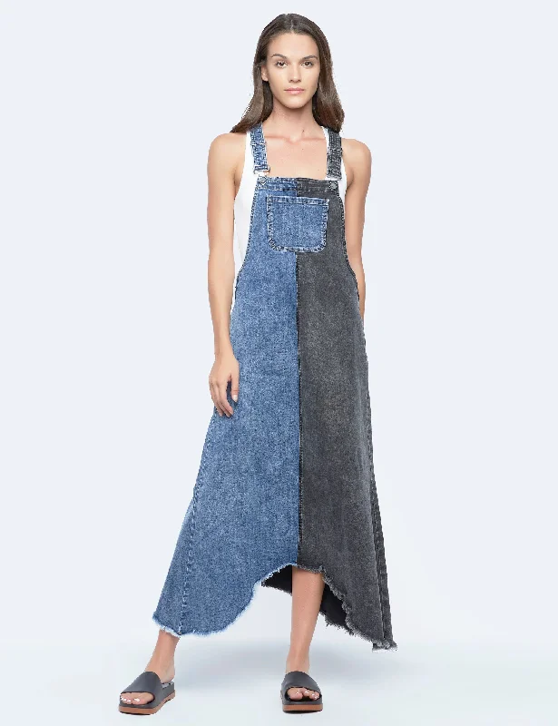 Pieced Denim Jumper Slim Fit Regular Fit Oversized