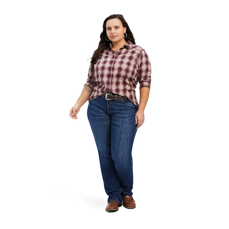 10041642 Ariat Wms Real Billie Jean L/S Nostalgia Rose Bobby Plaid Stylish Cargo Style Jeans 10041642 Ariat Wms Real Billie Jean L/S Nostalgia Rose Bobby Plaid Stylish Cargo Style Jeans
