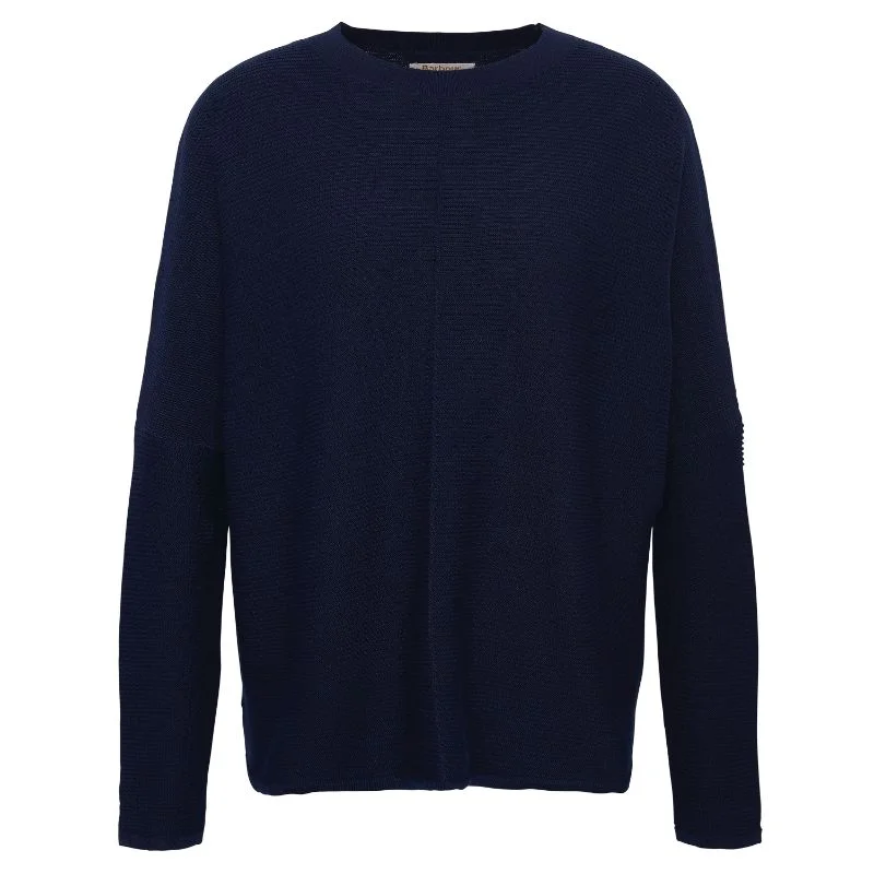 Barbour Bickland Ladies Knitted Jumper - Navy Modern Contemporary Chic